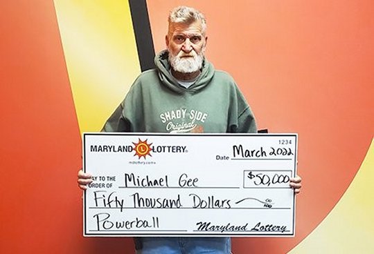 Michael Gee of Shady Side is planning to repair his car and send his wife on vacation after winning a $50,000 third-tier Powerball prize. (Photo: Maryland Lotto)